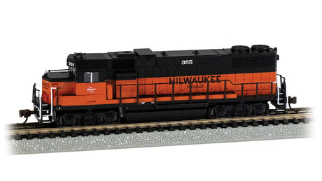 EMD GP38-2 No Dynamic Brakes - Standard DC -- Milwaukee Road #355 (orange, black)