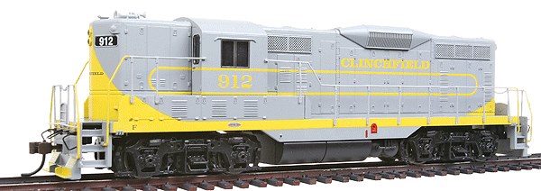 EMD GP7 w/DCC -- Clinchfield #908 (gray, yellow)