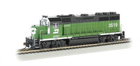 EMD GP40 - Standard DC -- Burlington Northern #3519 (Cascade Green, black, white)-2