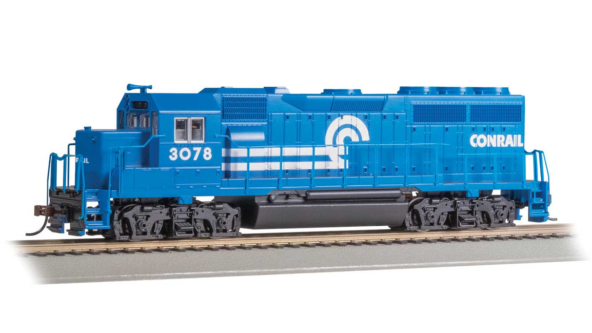EMD GP40 - Standard DC -- Conrail #3078 (blue, white)-2