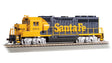 EMD GP40 - Standard DC -- Santa Fe #2964 (Warbonnet, blue, yellow)