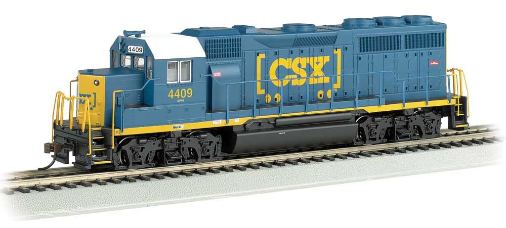 EMD GP40 - Standard DC -- CSX 4409 (Dark Future, blue, yellow)