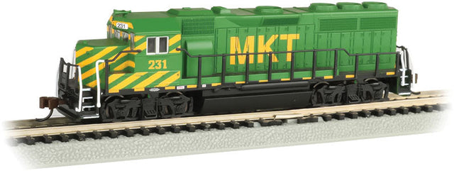 EMD GP40 - Standard DC -- Missouri-Kansas-Texas 231 (green, yellow)