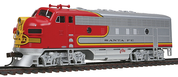EMD F7A - Sound & DCC -- Santa Fe (Warbonnet; Silver, red)