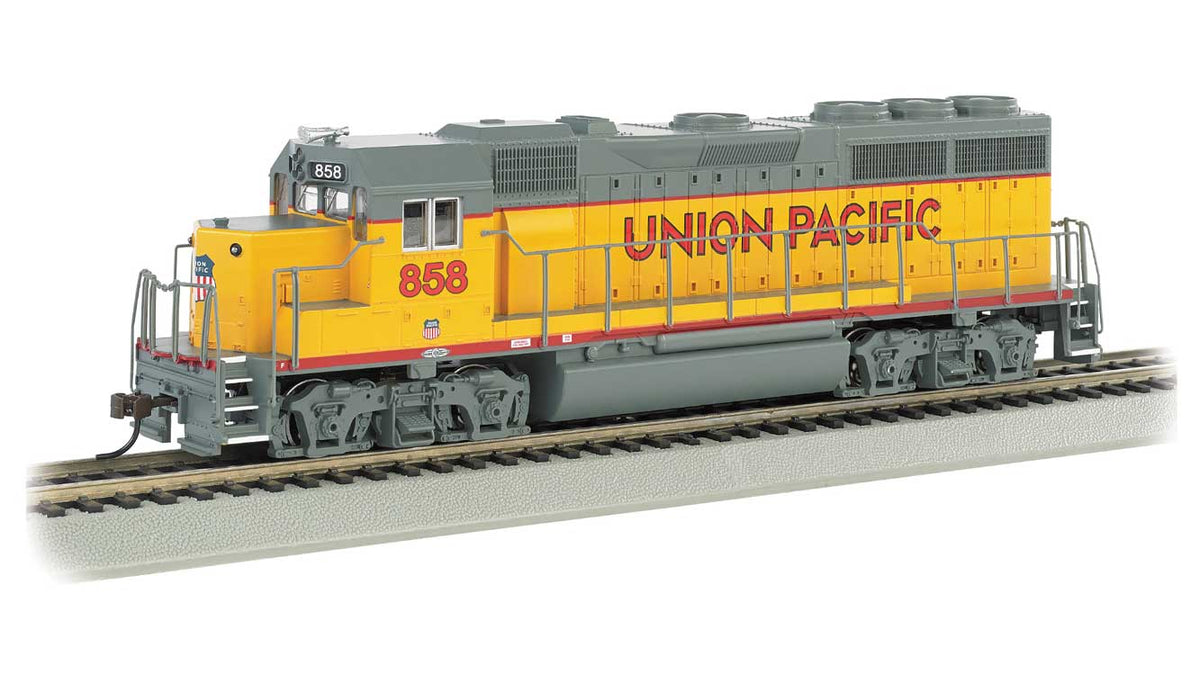 EMD GP40 - Sound and DCC - Sound Value -- Union Pacific 858 (Armour Yellow, gray, red)