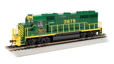EMD GP40 - Sound and DCC -- Reading #3675 (green, yellow end striping)