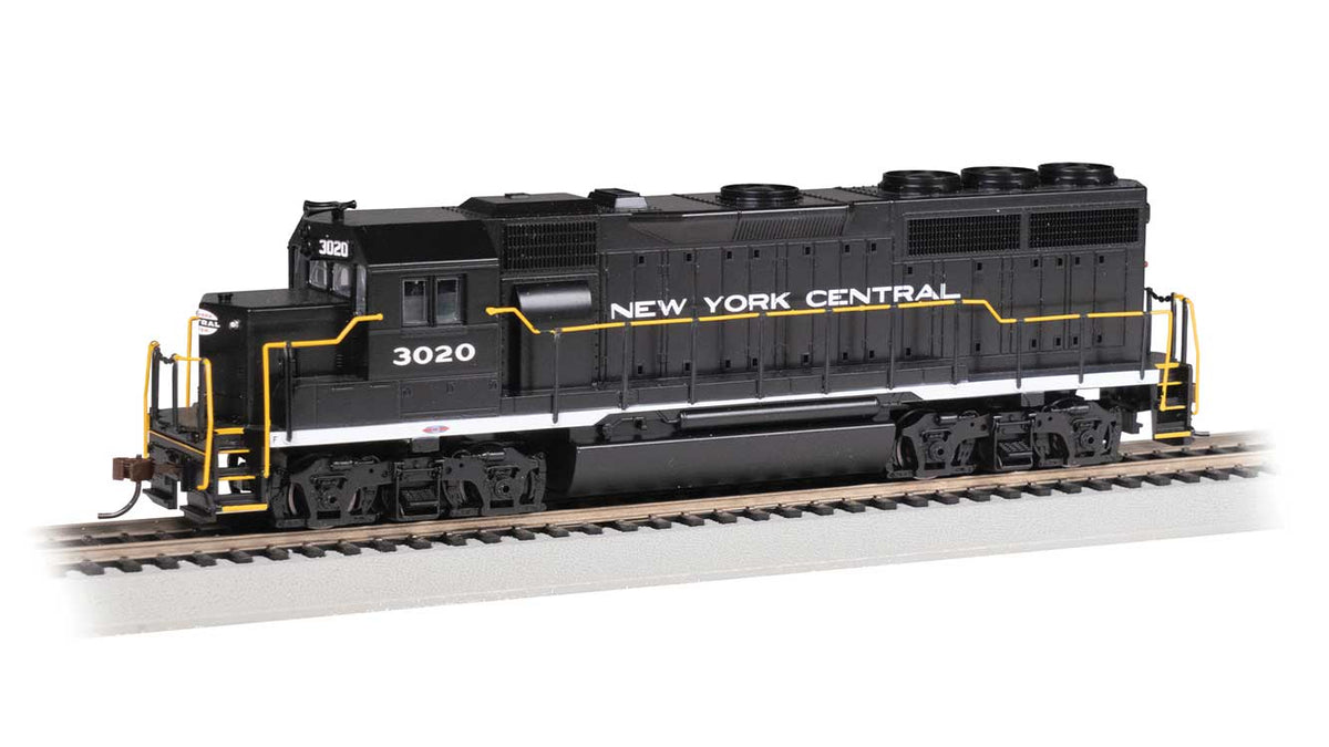 EMD GP40 - Sound and DCC -- New York Central #3020 (black, white)