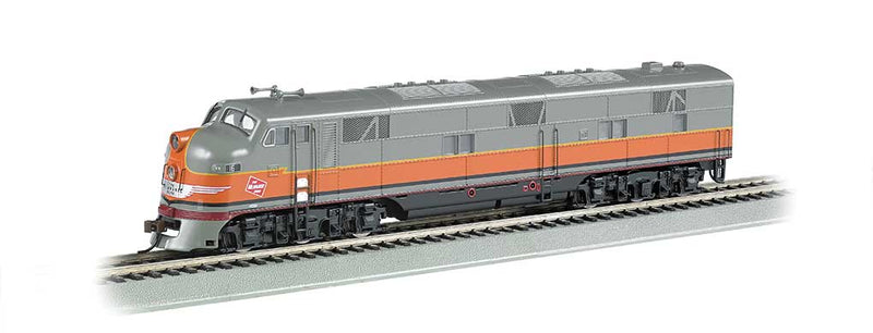 EMD E7 - Standard DC -- Milwaukee Road (gray, orange, maroon)