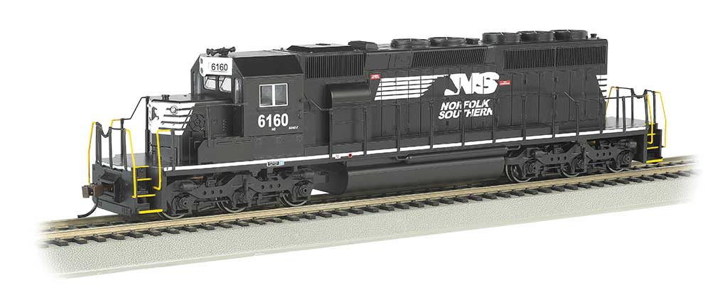 EMD SD40-2 - Standard DC -- Norfolk Southern #6160 (black, white, Horse Head Logo)