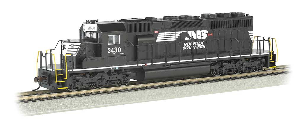 EMD SD40-2 w/DCC & Sound -- Norfolk Southern #3430 (black, white; Horse Head Logo)
