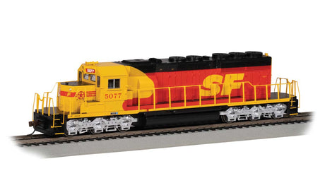 EMD SD40-2 - Sound and DCC -- Santa Fe #5077 (SPSF Merger Scheme, red, yellow, black)