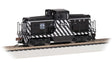 GE 44-Ton Switcher - Sound and DCC - Sound Value -- Atchison, Topeka & Santa Fe #468 (Zebra Stripes; black, silver)