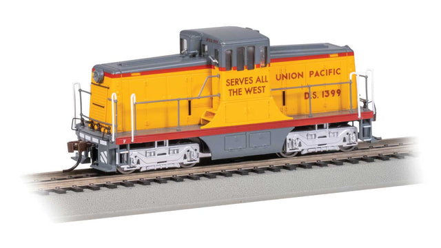 GE 44-Ton Switcher - Sound and DCC - Sound Value -- Union Pacific #D.S. 1399 (Armour Yellow, gray, red; "Serves all the West")