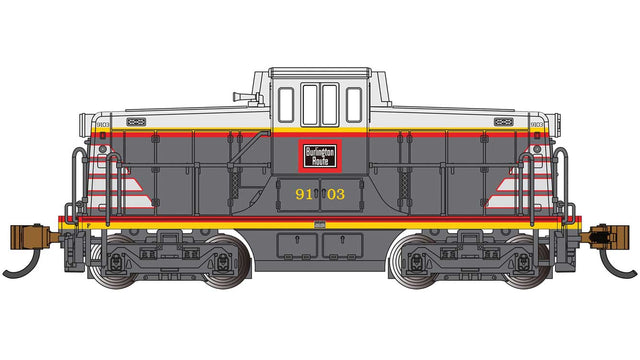GE 44-Tonner - DCC -- Chicago, Burlington & Quincy #9103 (black, gray, red, silver)