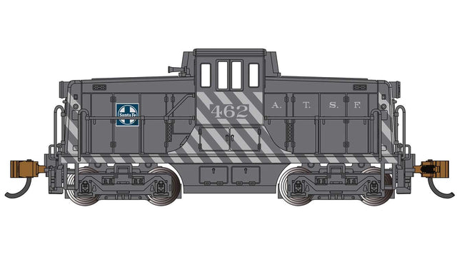 GE 44-Tonner - DCC -- Santa Fe #462 (Zebra Stripe, black, silver)