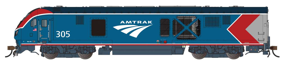 Siemens ALC-42 Charger - WowSound(R) and DCC -- Amtrak #300 (Phase VI 2021; blue, silver, red, black)-2