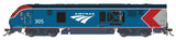 Siemens ALC-42 Charger - WowSound(R) and DCC -- Amtrak #300 (Phase VI 2021; blue, silver, red, black)-2