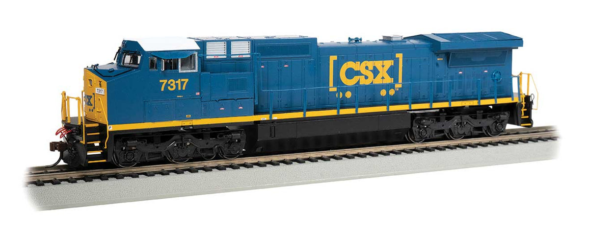 GE Dash 8-40CW - Sound and DCC -- CSX 7317 (blue, yellow, white, Boxcar Logo)
