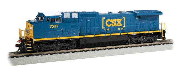 GE Dash 8-40CW - Sound and DCC -- CSX 7317 (blue, yellow, white, Boxcar Logo)