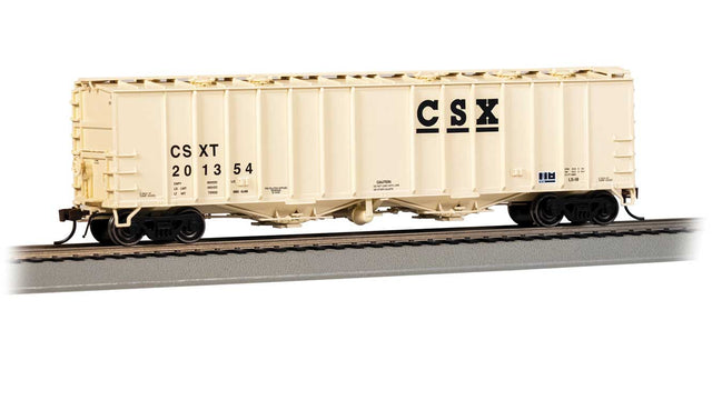 GATX 4180 Airslide Covered Hopper - Ready to Run -- CSX #201354 (pale yellow, black)