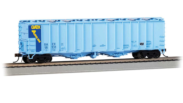 GATX 4180 Airslide Covered Hopper - Ready to Run -- GATX #56131 (2-Tone Blue, yellow)