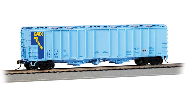 GATX 4180 Airslide Covered Hopper - Ready to Run -- GATX #57231 (2-Tone Blue, yellow)
