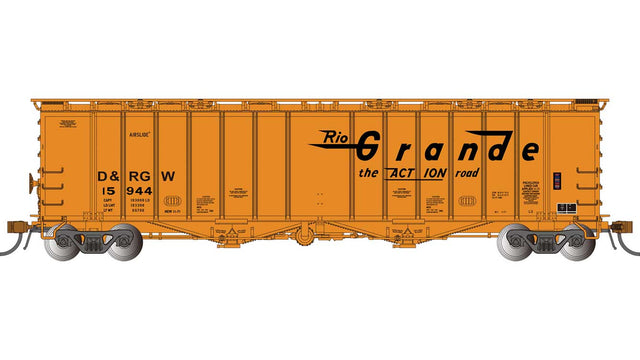 GATX 4180 Airslide Covered Hopper - Ready to Run - Silver Series(R) -- Denver & Rio Grande Western #15944 (orange, black, Flying Grande)