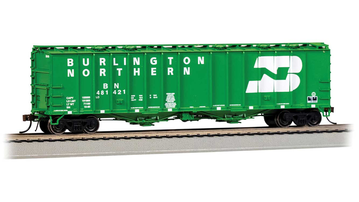 GATX 4180 Airslide Covered Hopper - Ready to Run - Silver Series(R) -- Burlington Northern #481454 (Cascade Green, white, early large logo)