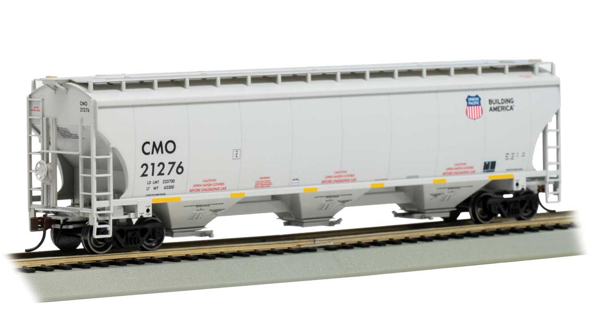 Trinity 5161 3-Bay Covered Hopper - Ready to Run - Silver Series(R) -- Union Pacific CMO #21276 (gray, black, Building America Logo)