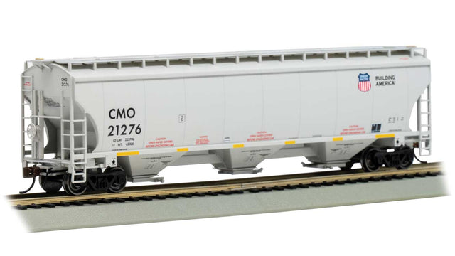 Trinity 5161 3-Bay Covered Hopper - Ready to Run - Silver Series(R) -- Union Pacific CMO #21276 (gray, black, Building America Logo)