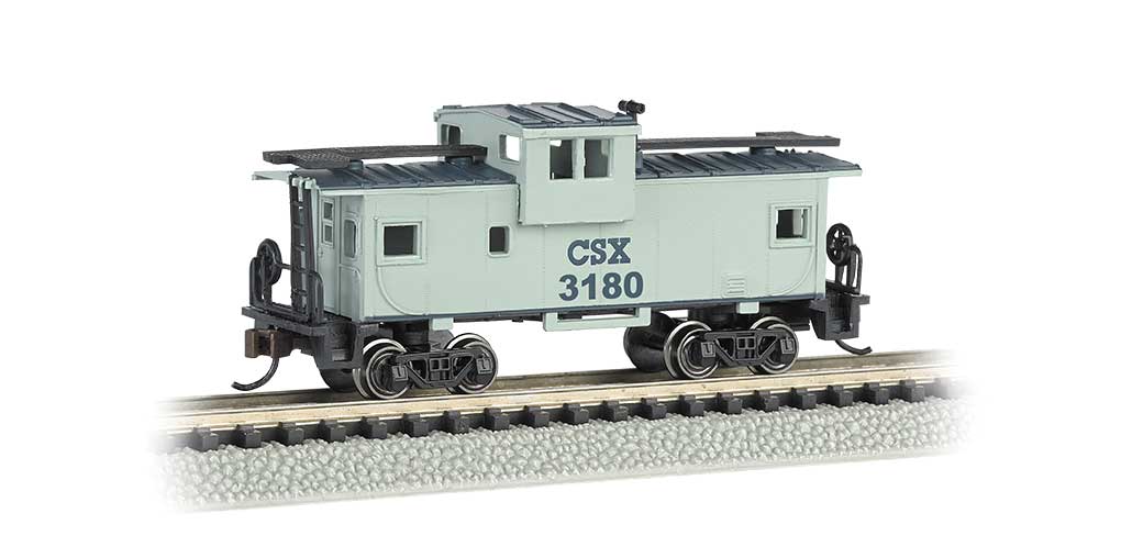 36' Wide-Vision Caboose - Ready to Run - Silver Series(R) -- CSX Transportation #3180 (gray, blue)