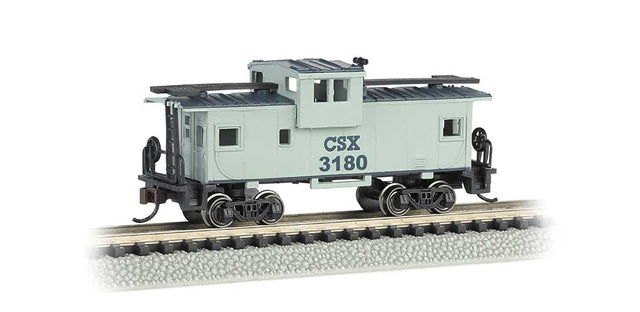 36' Wide-Vision Caboose - Ready to Run - Silver Series(R) -- CSX Transportation #3180 (gray, blue)
