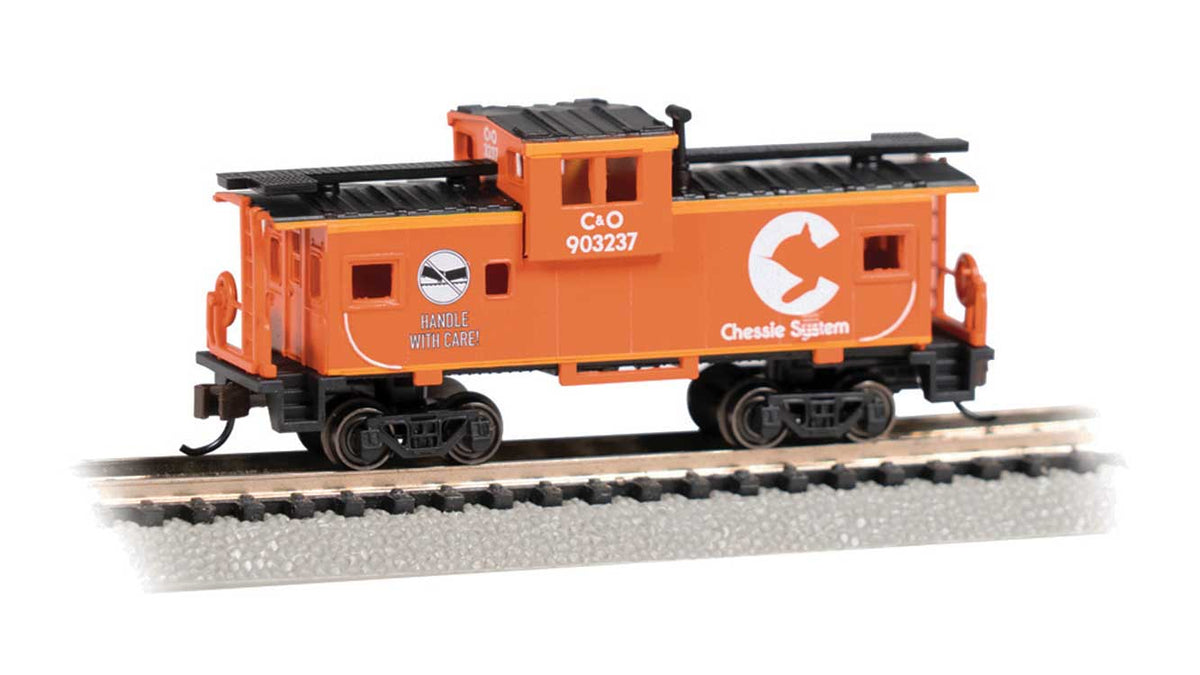 36' Wide-Vision Caboose - Ready to Run - Silver Series(R) -- Chessie System C&O #903237 (orange, black, white)