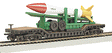 Silver Series(R) Depressed-Center Flatcar - Ready to Run -- United States Air Force (Missile Load; black, unlettered)