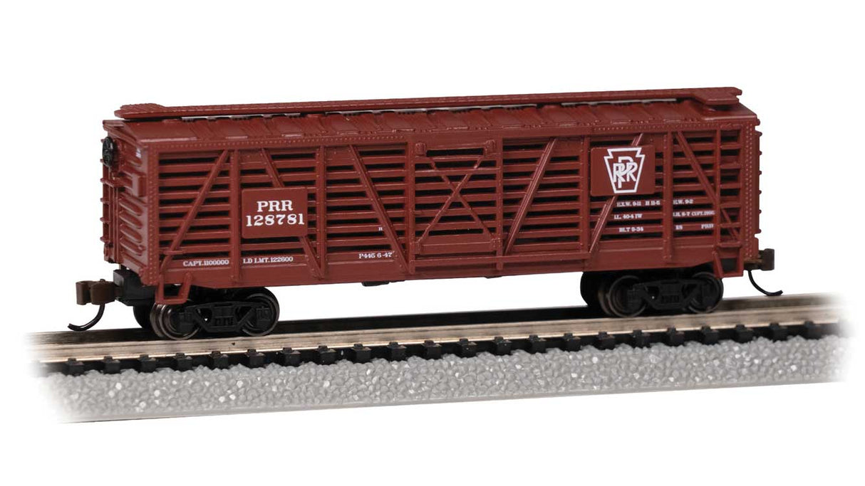 Steel Stock Car - Ready to Run -- Pennsylvania Railroad #128781 (Tuscan)