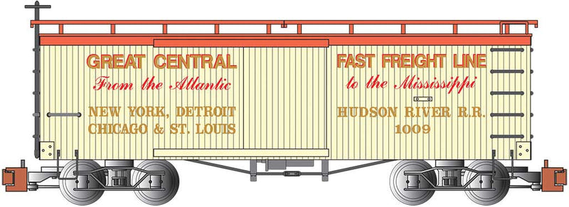 34' Wood Old-Time Boxcar - Ready to Run - Silver Series(R) -- New York Central & Hudson River