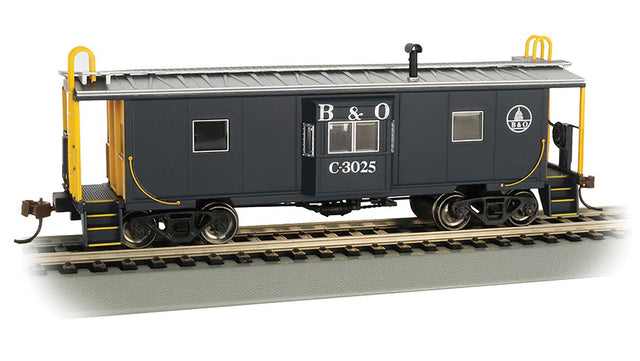 Steel Bay-Window Caboose - Ready to Run - Silver Series(R) -- Baltimore & Ohio #C-3205 (blue, silver, yellow)