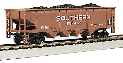 40' Quad Hopper - Ready to Run -- Peabody Coal Co. 6687 (yellow, green, red)-1