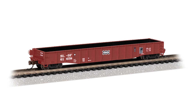 52'6" Drop-End Gondola - Ready to Run -- St. Louis-San Francisco #61678 (Boxcar Red, black; Frisco Coonskin Logo)