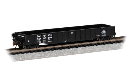 52'6" Drop-End Gondola - Ready to Run -- New York Central #501884 (black, white, Lines Logo)
