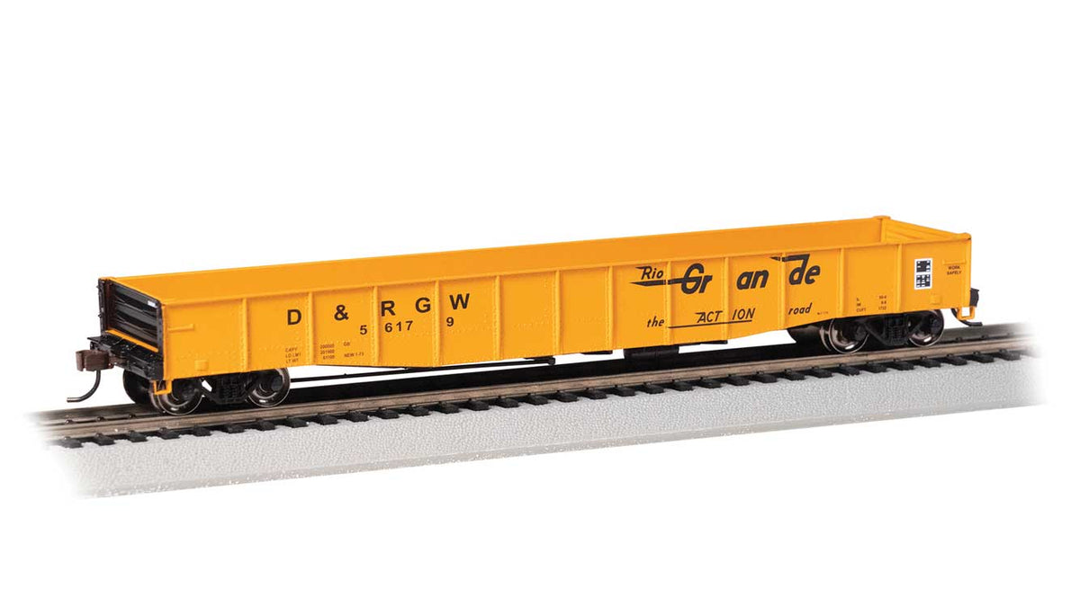 ACF 50'6" Drop-End Gondola - Ready to Run - Silver Series(R) -- Denver & Rio Grande Western #56179 (orange, black, Flying Grande)