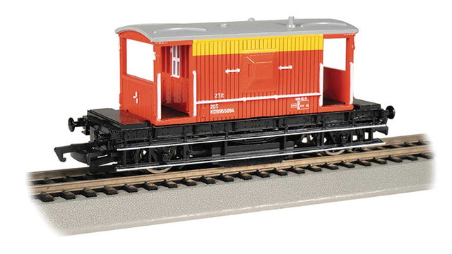 British Brake Van Track Cleaning Car - Ready to Run -- Signal and Telegraph #KDB955094 (red, yellow)