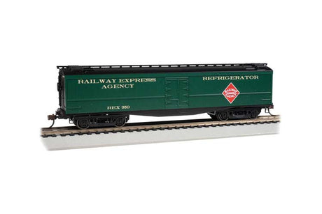 50' Wood Express Reefer - Ready to Run -- Railway Express Agency #350 (Pullman Green, black, red)