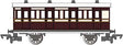 Thomas & Friends(TM) - Ready-to-Run -- Toby's Musuem Brake Coach (brown, cream)
