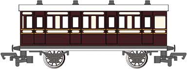 Thomas & Friends(TM) - Ready-to-Run -- Toby's Musuem Brake Coach (brown, cream)