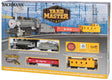 Yard Master Train Set - Standard DC -- Union Pacific Locomotive, Tender, Caboose; CB&Q Freight Car