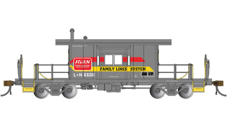 Transfer Caboose - Ready to Run - Silver Series(R) -- Family Lines L&N #6600 (gray, yellow, red)