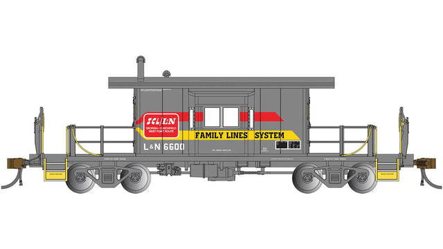 Transfer Caboose - Ready to Run - Silver Series(R) -- Family Lines L&N #6600 (gray, yellow, red)