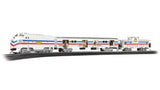 Norman Rockwell Freedom Train Set - Standard DC -- EMD F7, Display Car, Wide-Vision Caboose, E-Z Track Oval(R) Speed Controller-1