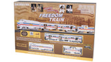 Norman Rockwell Freedom Train Set - Standard DC -- EMD F7, Display Car, Wide-Vision Caboose, E-Z Track Oval(R) Speed Controller-2